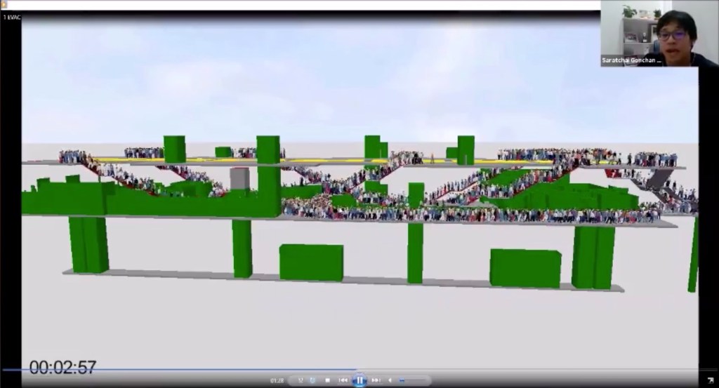 ซ้อมหนีไฟด้วย Viswalk, โปรแกรม Pedestrian Simulation ช่วยวิเคราะห์การเดินของคน