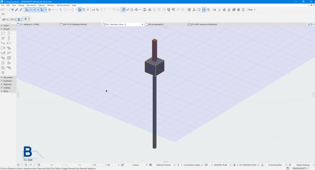 การสร้างเสาเข็มใน ArchiCAD