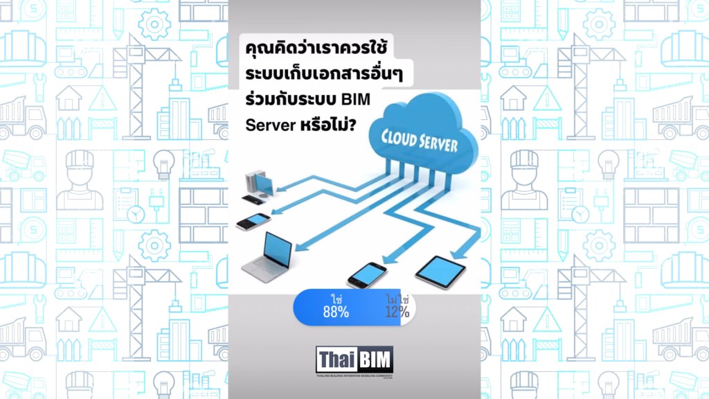 ผลโพล: คุณคิดว่าเราควรใช้ระบบเก็บเอกสารอื่นๆ ร่วมกับระบบ BIM Server&nbsp;หรือไม่?