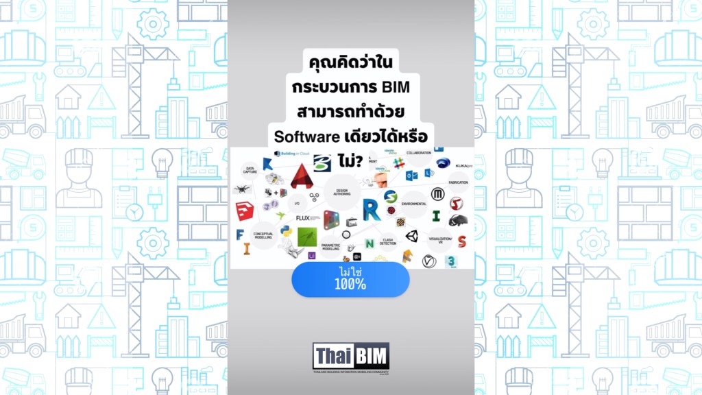 ผลโพล: คุณคิดว่าในกระบวนการ BIM สามารถทำด้วย Software เดียวได้หรือไม่?