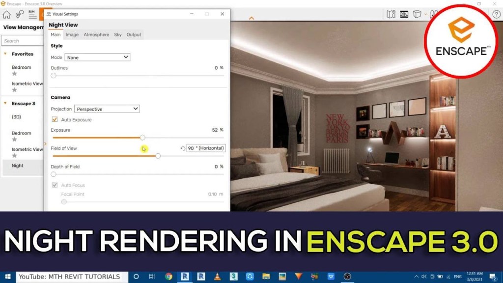 เทคนิคการใช้ Enscape 3.0 Night&nbsp;Rendering