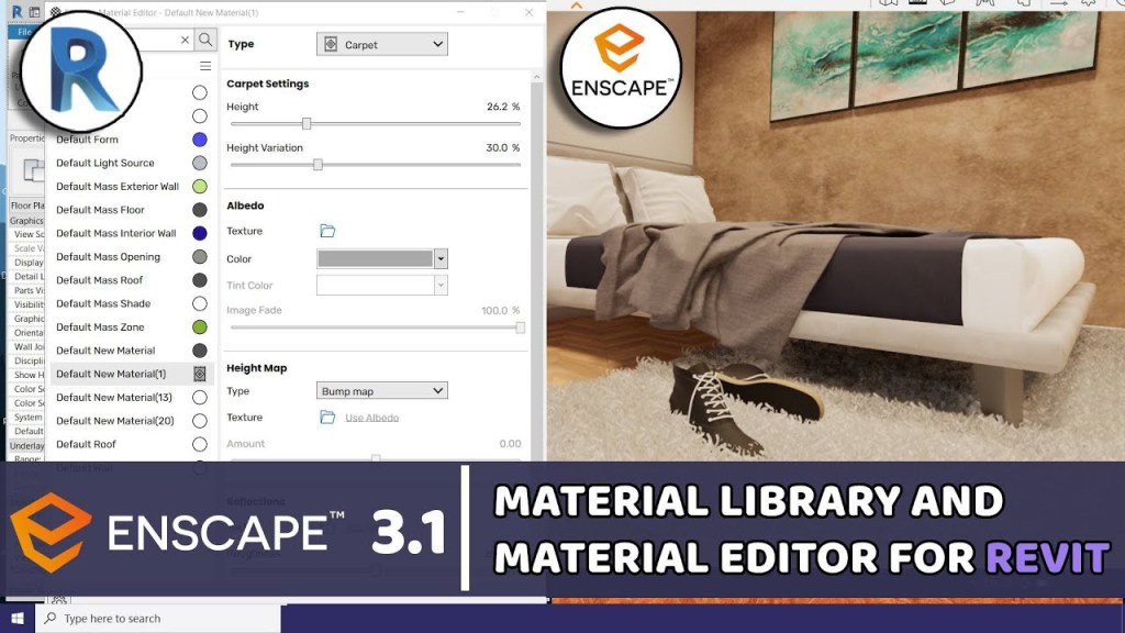 Enscape 3.1 กับการตั้งค่า Materials Library เพื่อใช้งานบน&nbsp;Revit